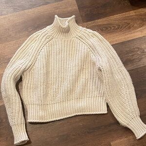 H&M Cream Knit Turtleneck Sweater